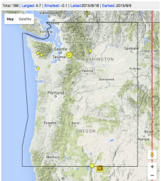 My neighborhood quakes > 2.0